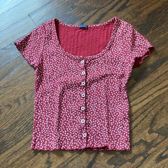 brandy red floral ruffle zelly - Picture 2 of 3